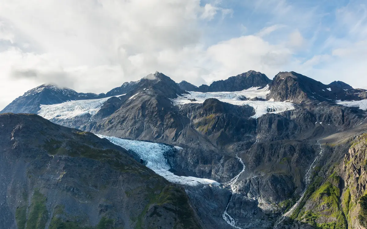 Web design in Alaska: View of a glacier in Chugach State Park, Alaska, United States.