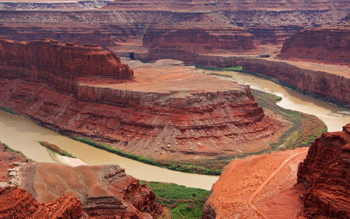 Web design in Colorado: Dead Horse Point. Vue sur la rivière du Colorado.