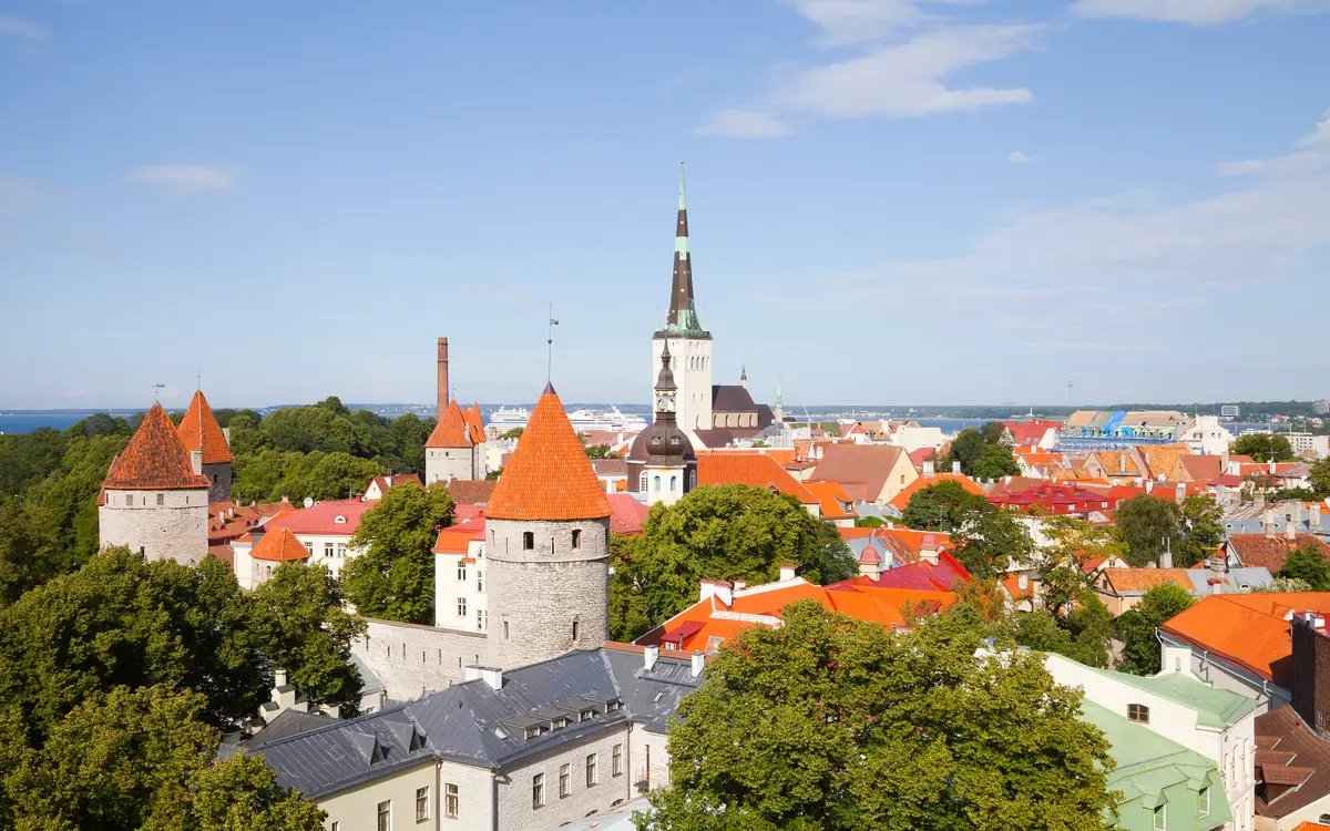 Web design in Estonia: Panoramic view of Tallinn from Toompea, Estonia