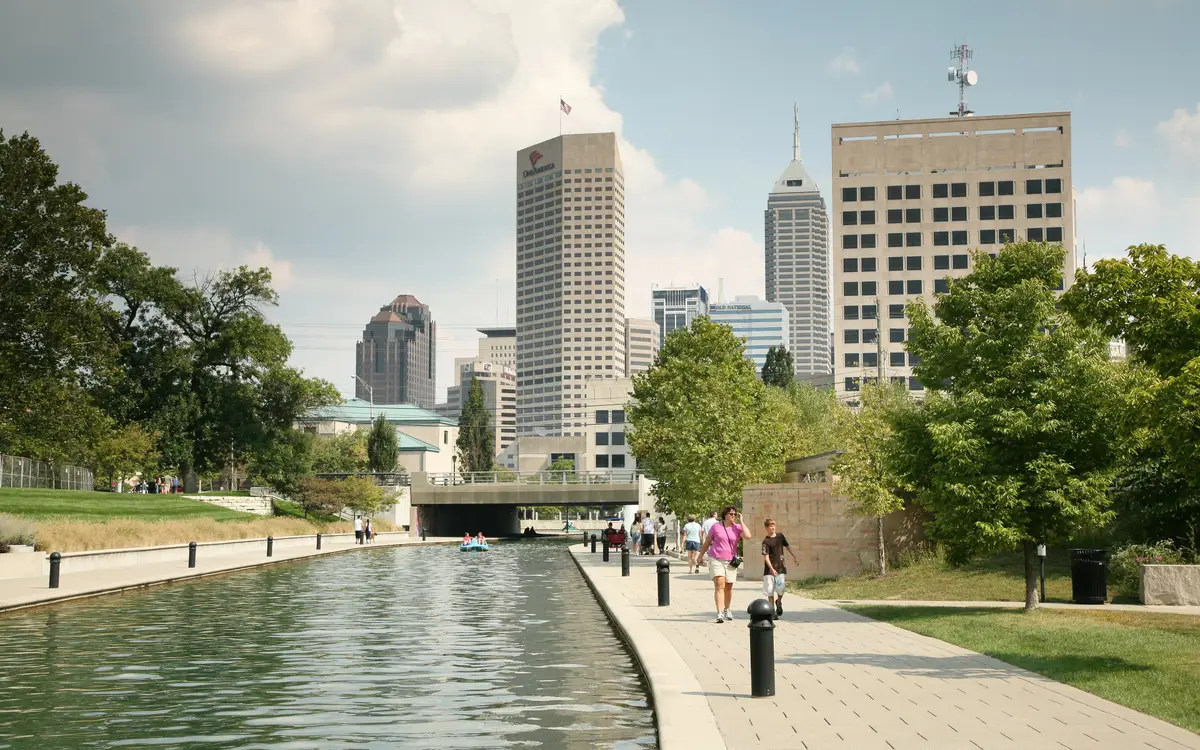 Web design in Indianapolis: Central Canal and Indianapolis skyline