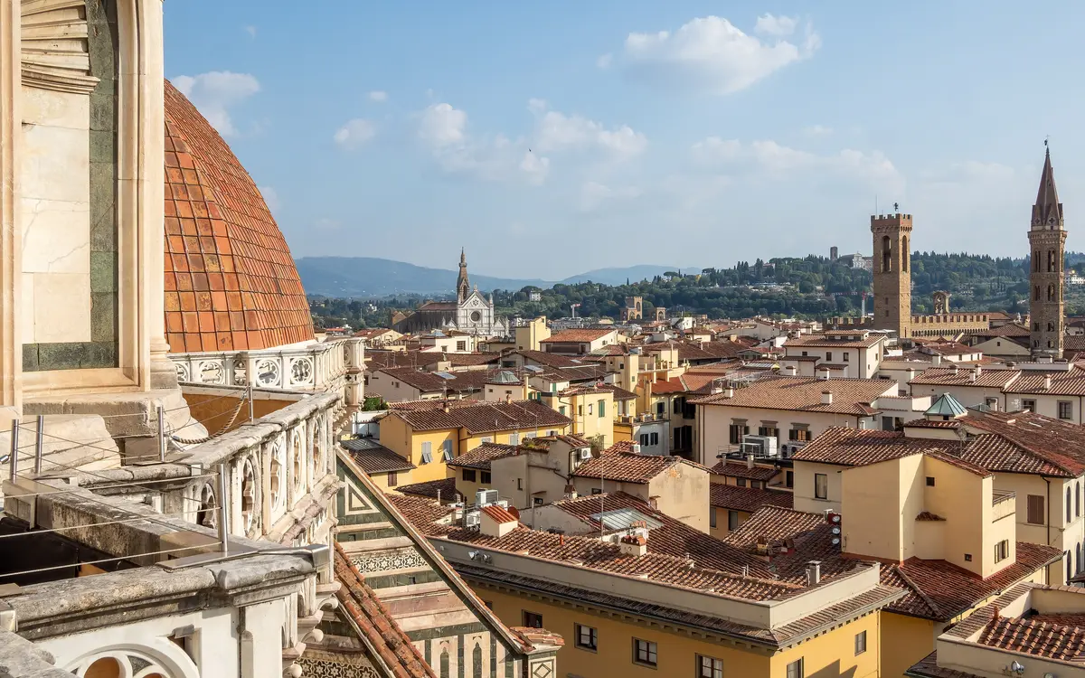 Web design in Italy: Florence seen from the terrace of the Florence Cathedral