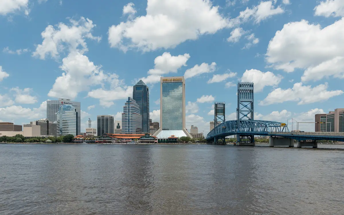 Web design in Jacksonville: A south view of the skyline of Jacksonville, Florida
