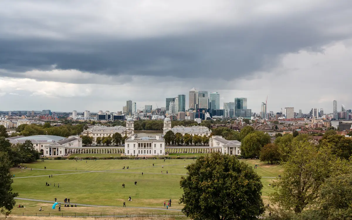 Web design in London: View from the hill of the Royal Greenwich Observatory, London, England, United Kingdom