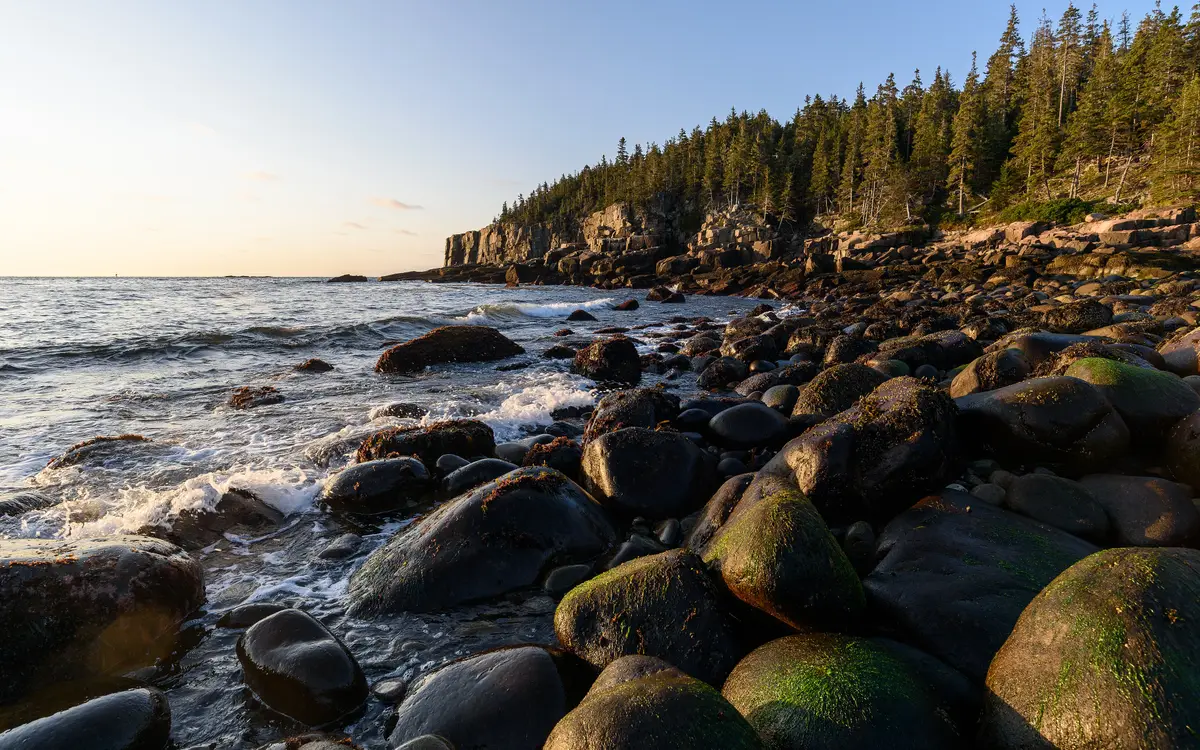 Web design in Maine: Boulder Beach, Acadia National Park, Maine.