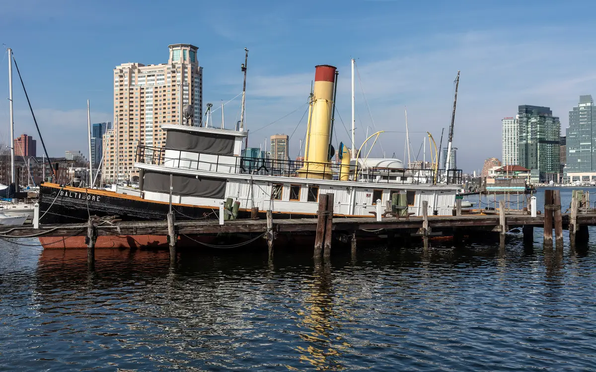 Web design in Maryland: the tug Baltimore at the Baltimore Museum of Industry, Baltimore, Maryland, USA