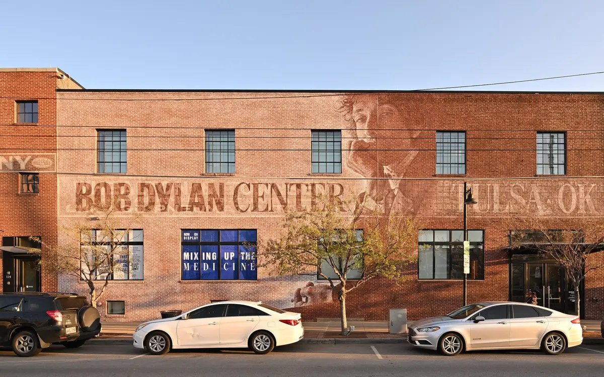 Web design in Oklahoma: The Bob Dylan Center exhibits memorabilia over seven decades. 116 East Reconciliation Way, Tulsa, Oklahoma 74103.
