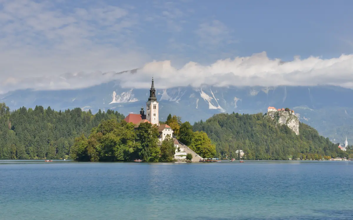 Web design in Slovenia: Assumption of Mary Church, Bled, Slovenia.