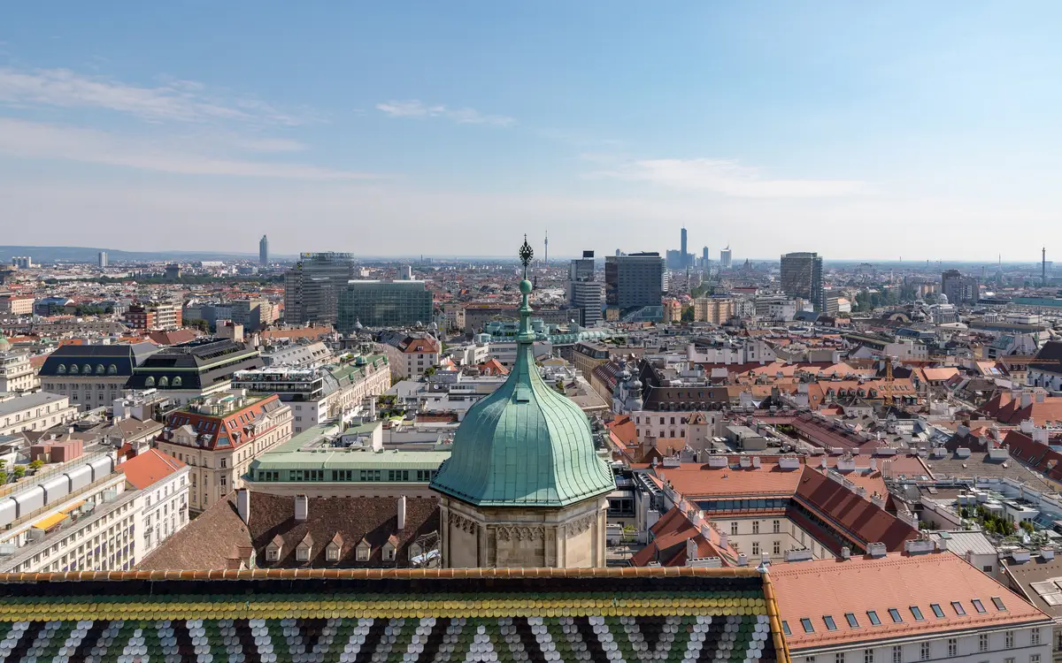 Web design in Vienna: View from South Tower of St. Stephen’s Cathedral, Vienna, Austria